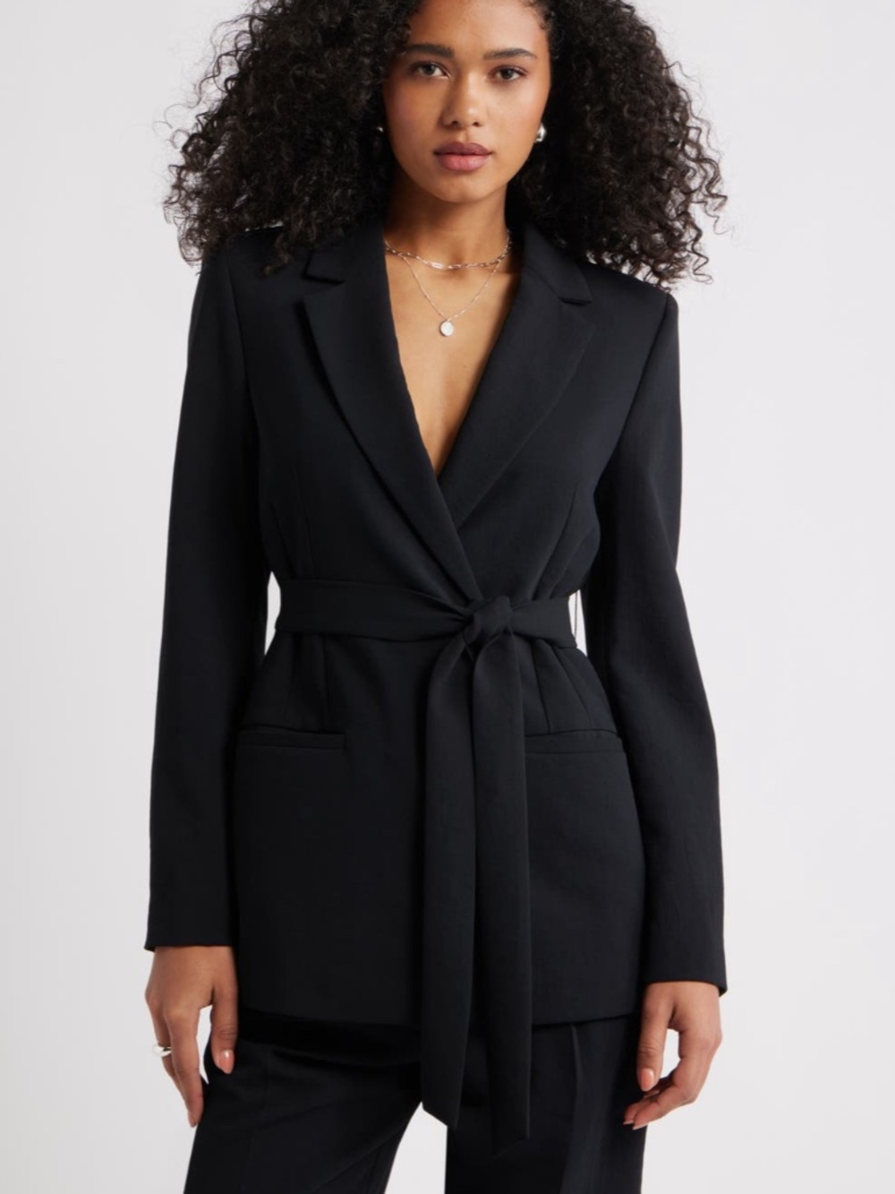 Open Edit The Curator Tie Waist Blazer